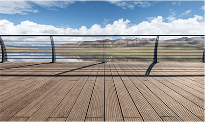 Wood Grain Aluminium Decking